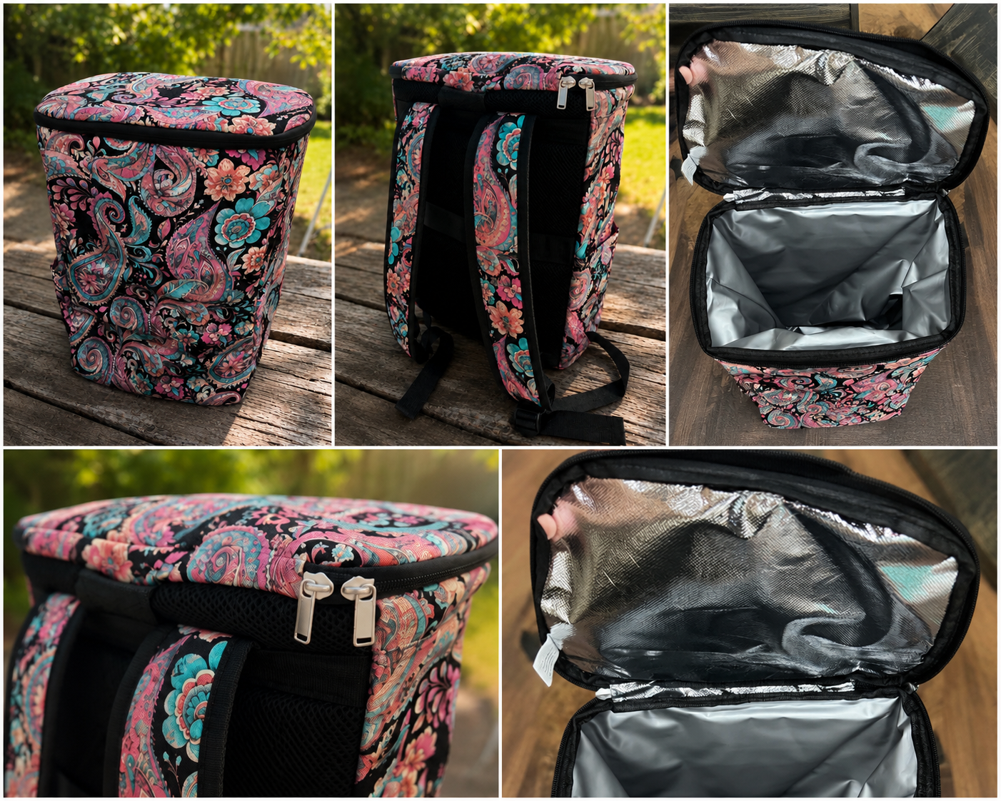 MIDNIGHT PAISLEY Cooler Backpack