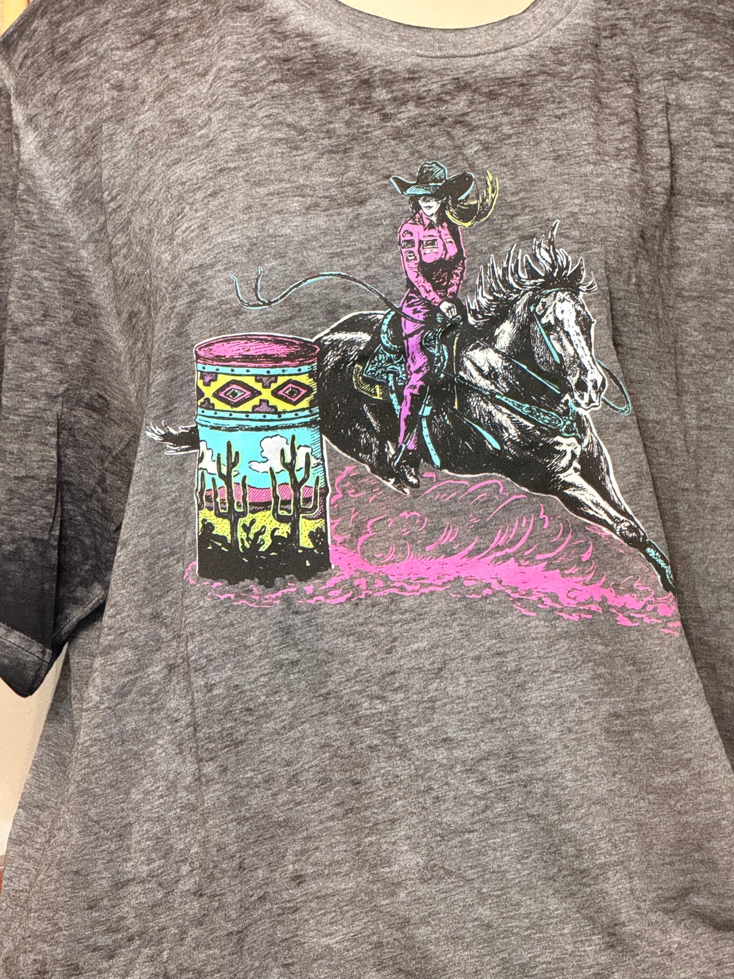 Smooth is Fast Neon Barrel Racer Graphic Tee