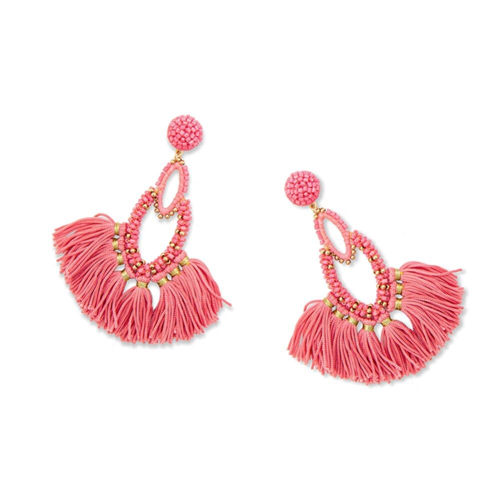 Caroline Beaded and Fringe Earrings by Myra Bag