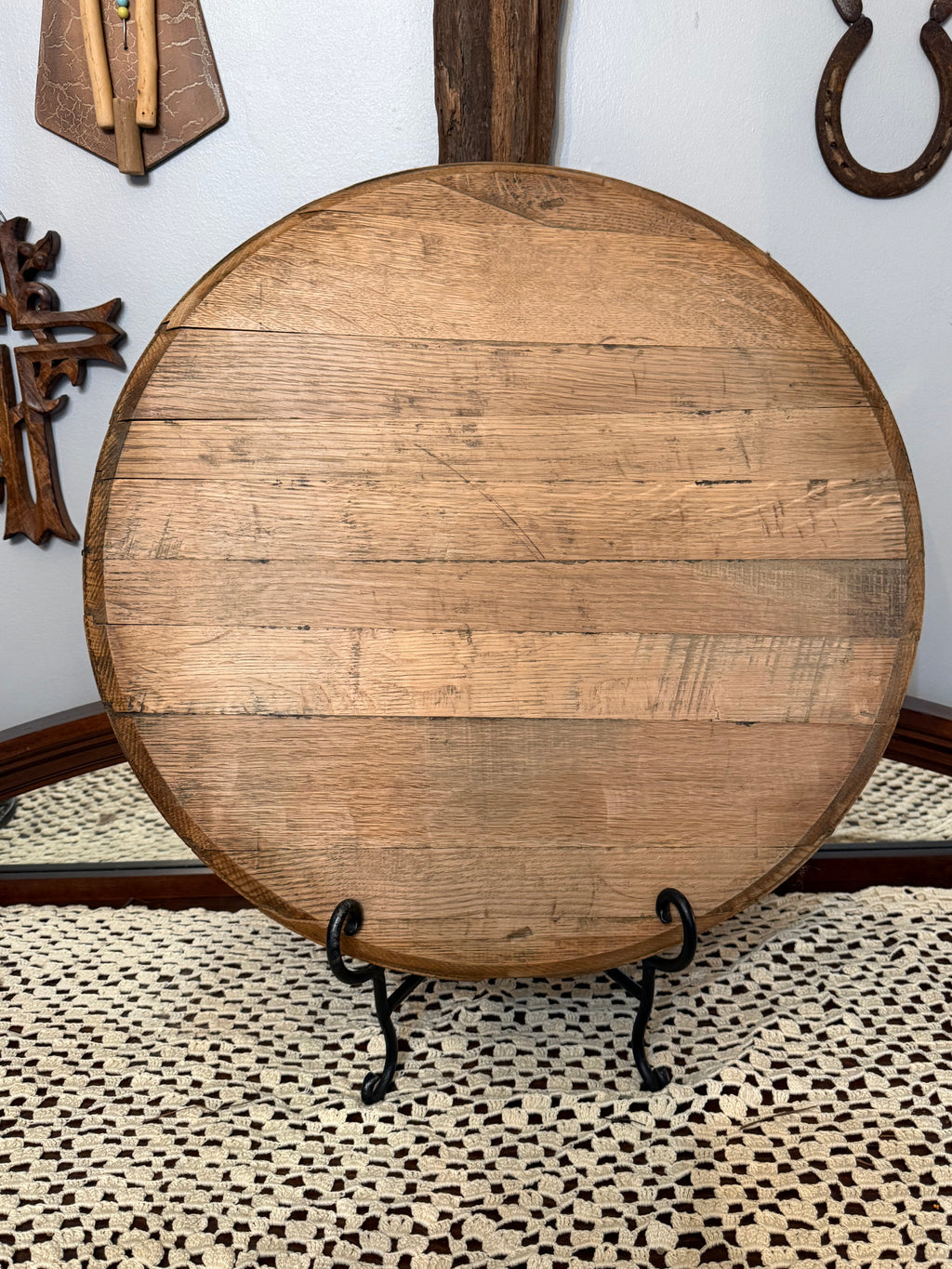 Blank Authentic Whiskey Barrel Lid for Engraving