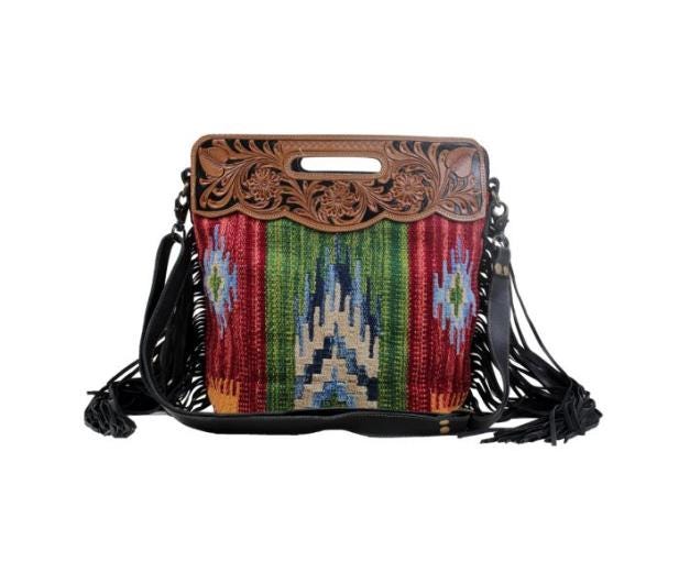Myra Bag Jardin Hand Tooled Bag
