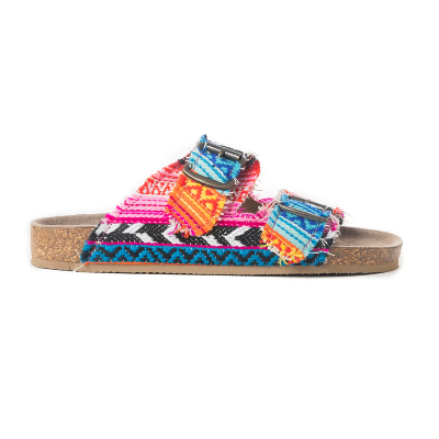 Ridge Denim Sandals In Multicolor Myra Bag Sandals Slip On