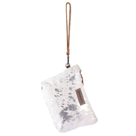 Sixtease Silver Wristlet Bag