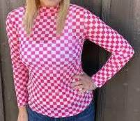 Refuse to Lose Top Pink Checkered by Sterling Kreek - Graced By The South