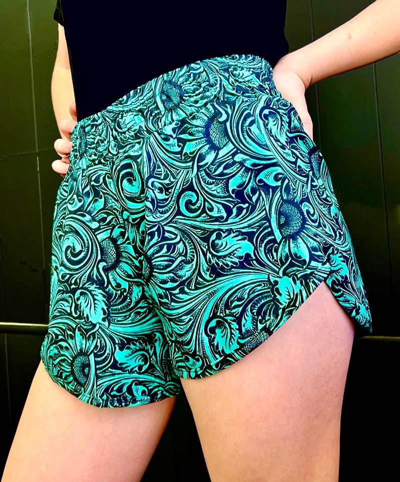 Sheridan Shorts Turquoise - Graced By The South