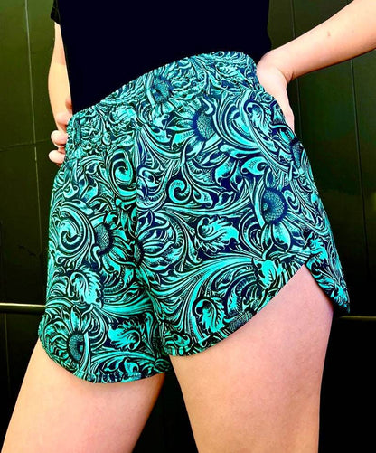 Sheridan Shorts Turquoise - Graced By The South