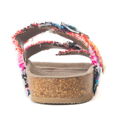 Ridge Denim Sandals In Multicolor Myra Bag Sandals Slip On