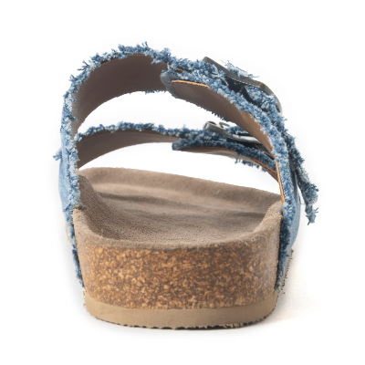 Blue Ridge Denim Sandals In Dusty Indigo Myra Bag Sandals Slip On