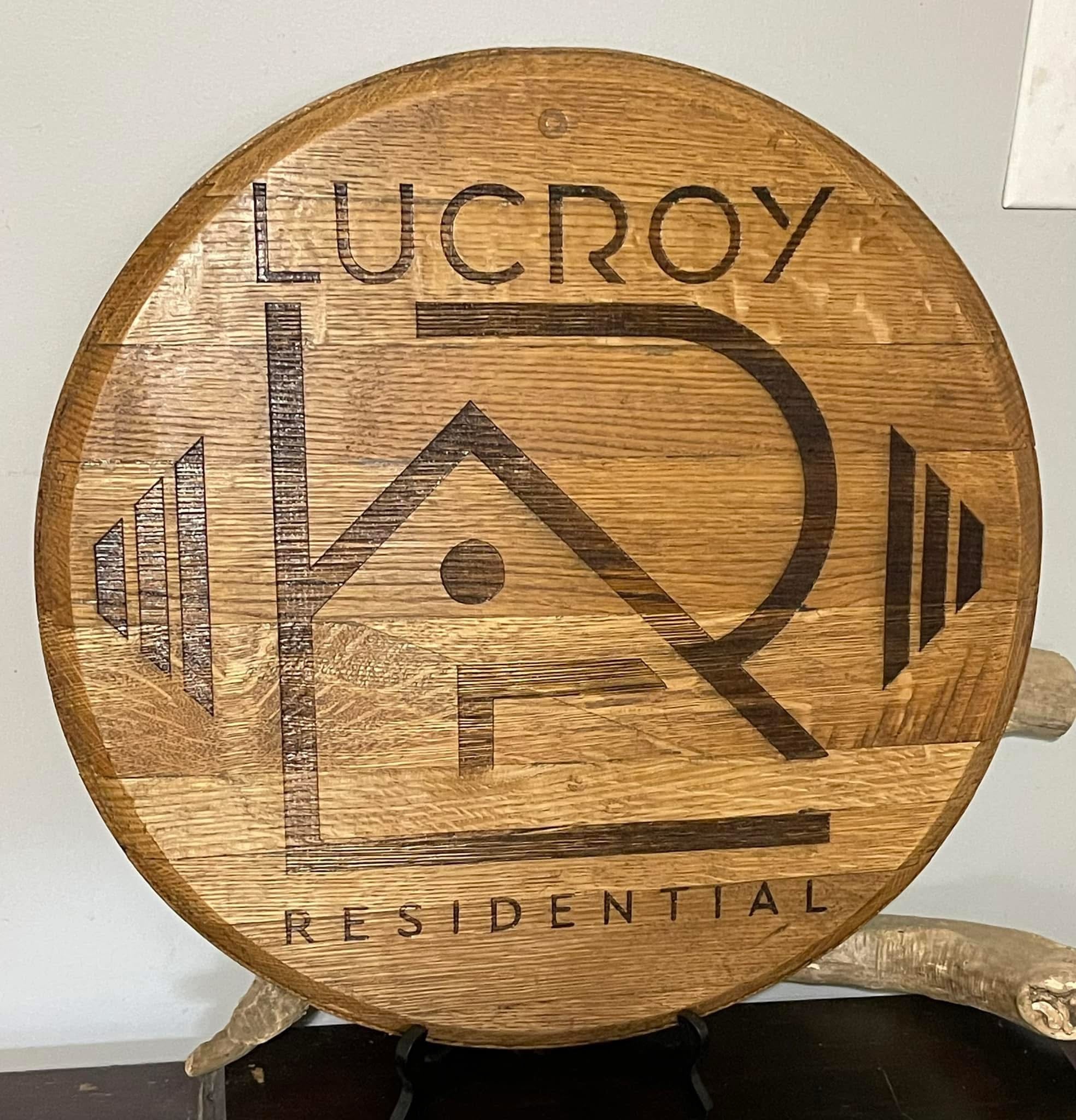 Blank Authentic Whiskey Barrel Lid for Engraving