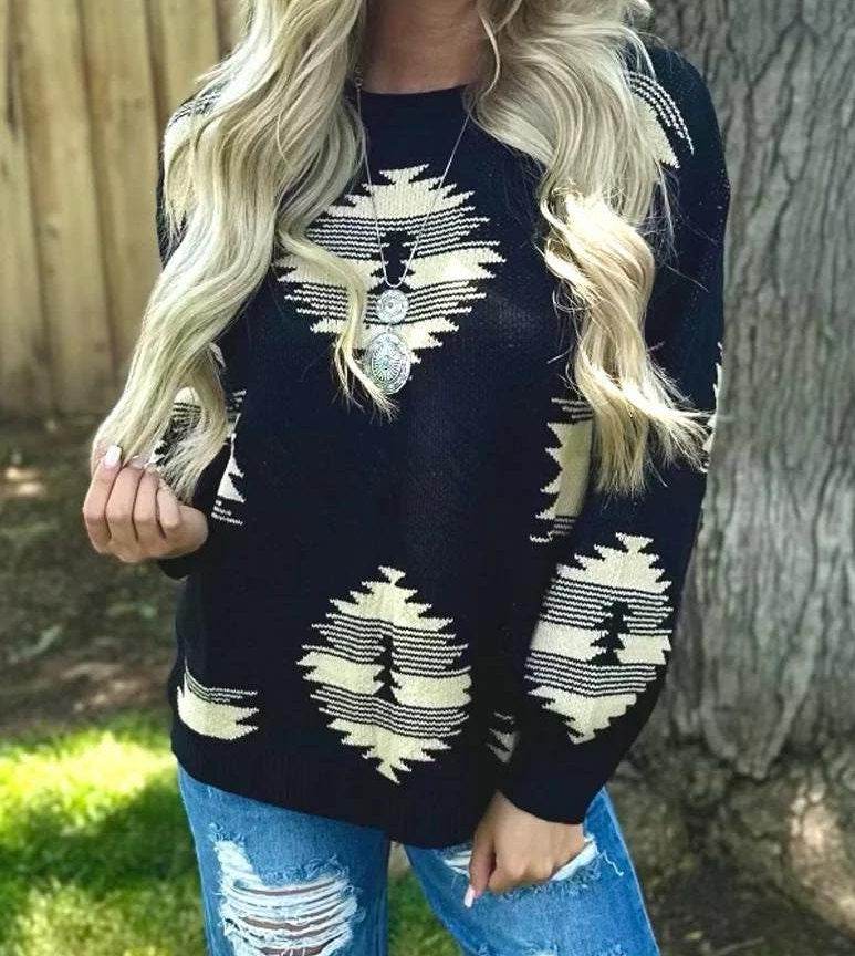 Paint it Aztec Sweater by Sterling Kreek - Graced By The South