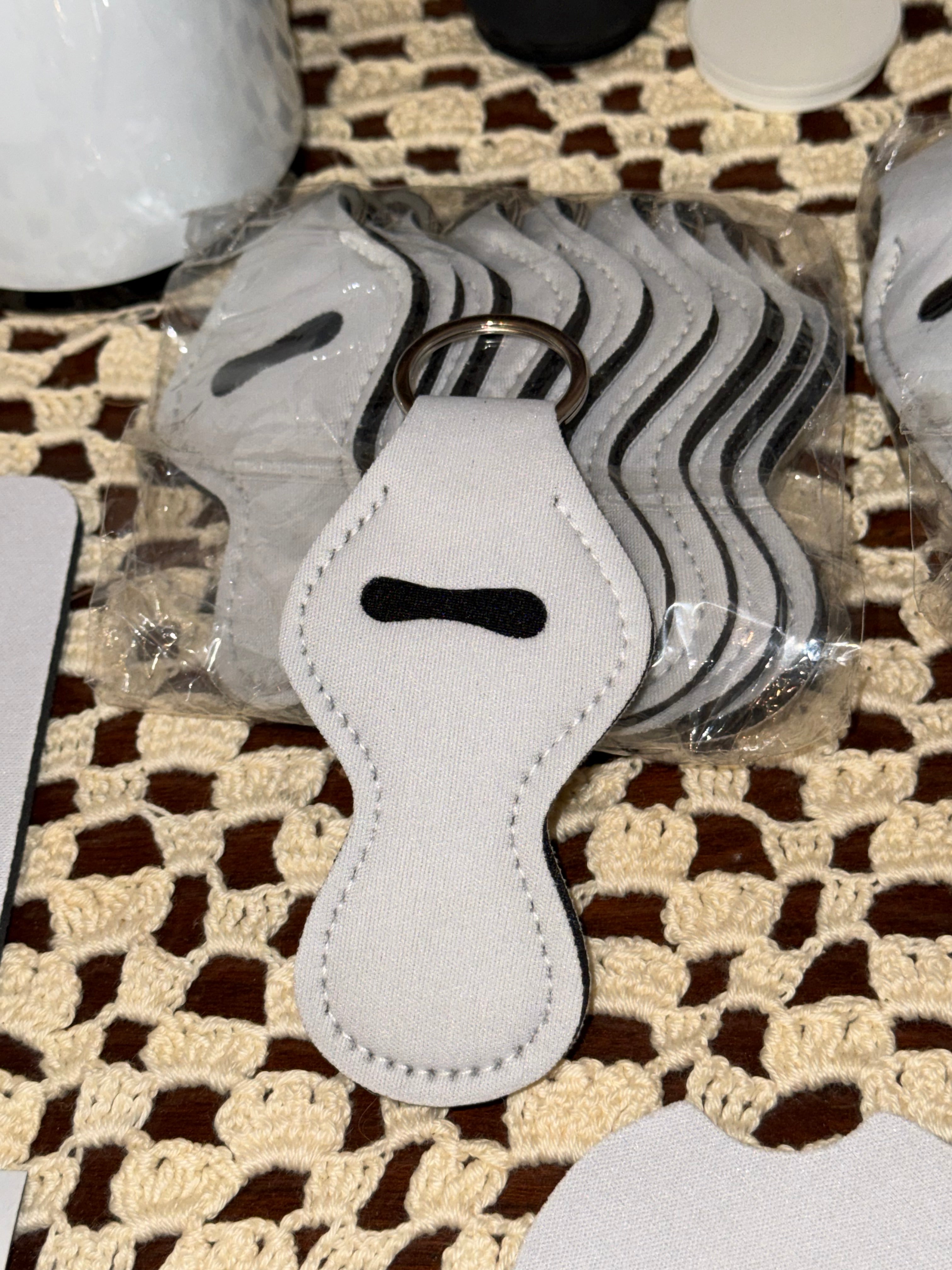 Blank Chapstick Lipstick Holder key chain key fob