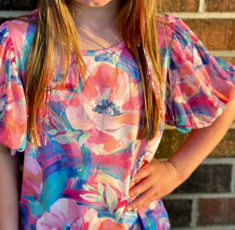 Mini Girls Matching Mom Bloomin' Boss Top