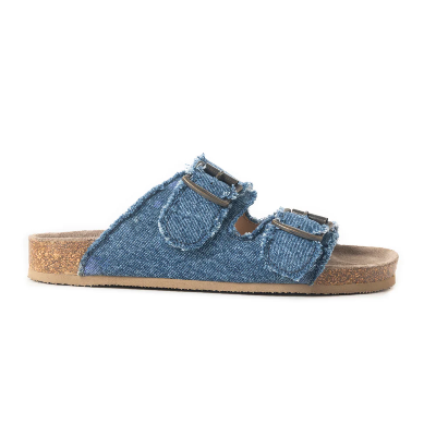 Blue Ridge Denim Sandals In Dusty Indigo Myra Bag Sandals Slip On