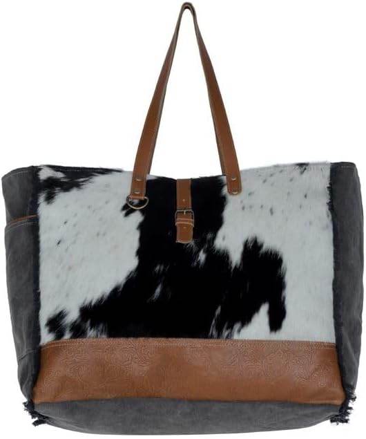 Myra Bags MYRAS3332 Matty Affair Canvas & Hairon Bag - Graced By The South