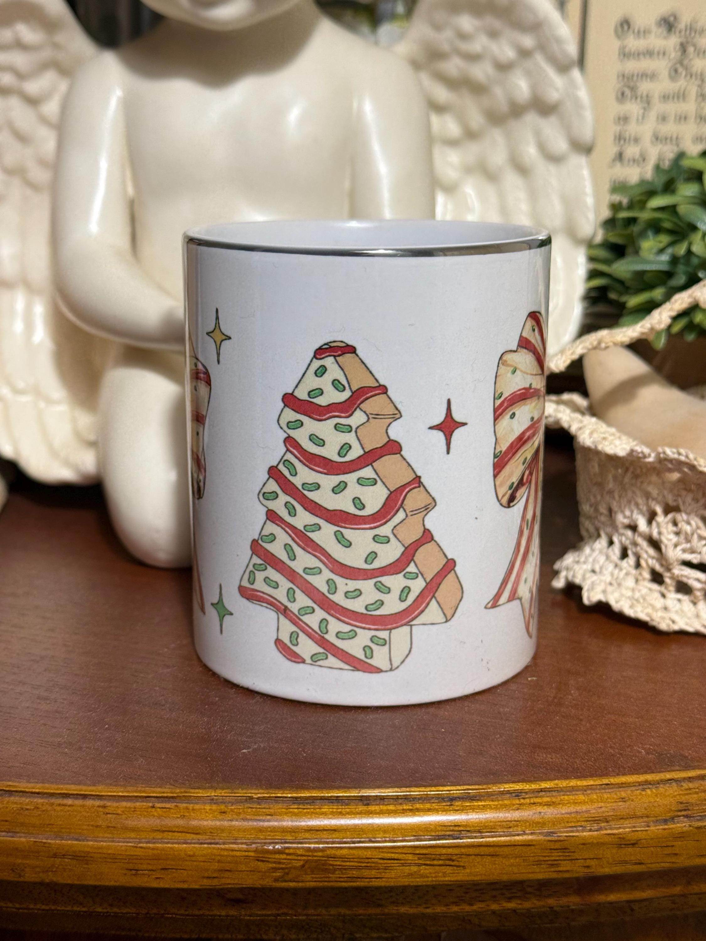 Coffee Cup Christmas Tree Cake - Graced By The South
