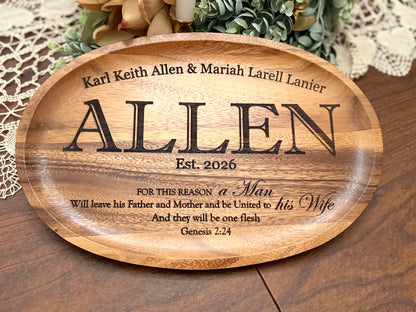 Personalized Platter for Name, Business or Quote 10x15 Laser Engraved