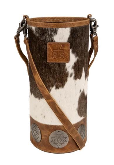 Vaquero Cowhide Single Wine Tote Bag by STS Ranchwear
