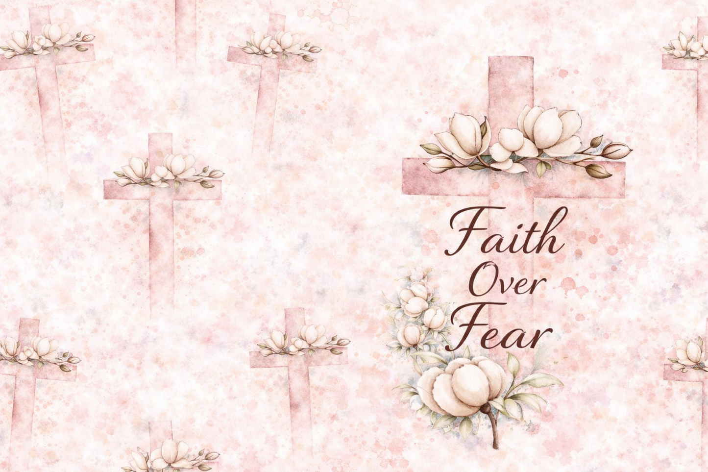 Faith over Fear tumbler 20 oz Dpuble Walled Cleaning brush and Straw gift boxes
