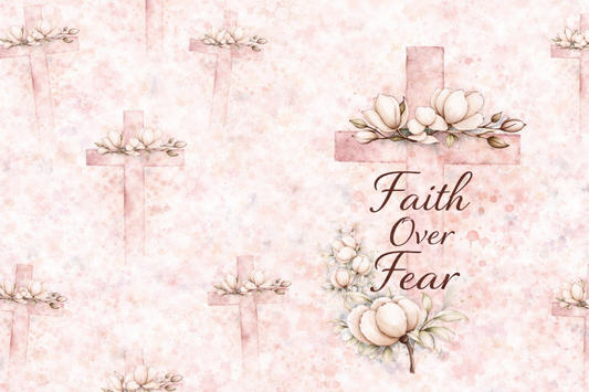 Faith over Fear tumbler 20 oz Dpuble Walled Cleaning brush and Straw gift boxes