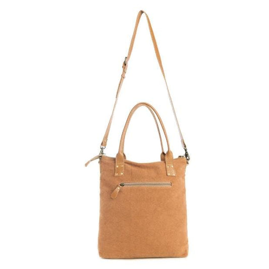 Myra Bag Mesa Maverick Leather Hairon Bag Brown and White