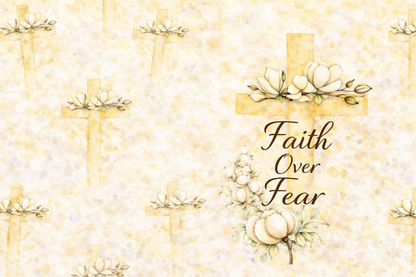 Faith over Fear tumbler 20 oz Dpuble Walled Cleaning brush and Straw gift boxes