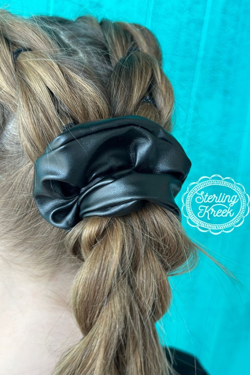 Leather Scrunchie