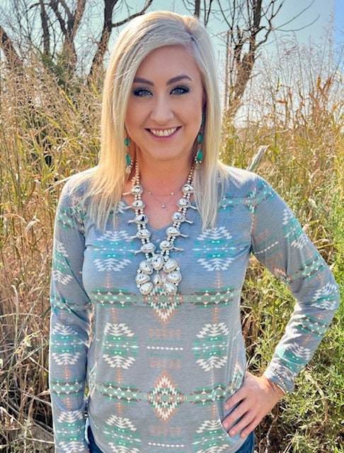 Alamo Heights Gray Top - Graced By The South