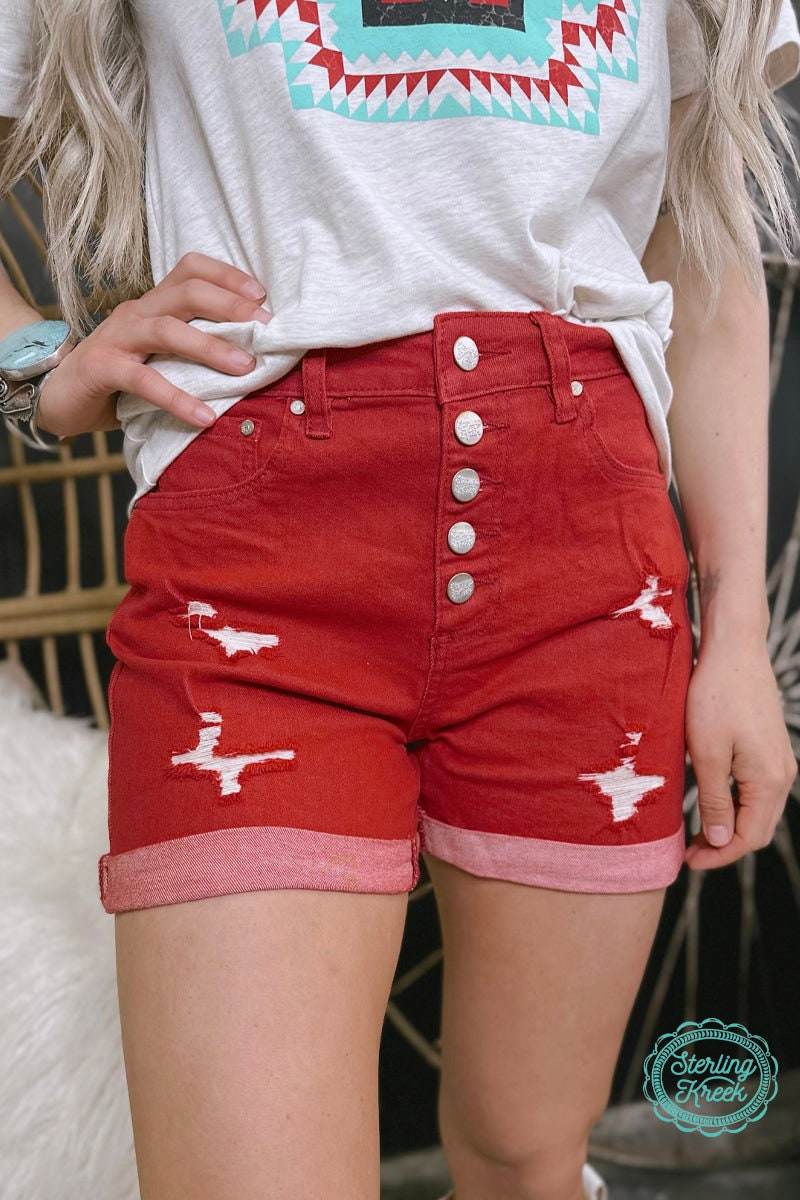 Tennessee Walking Shorts by Sterling Kreek Red - Graced By The South