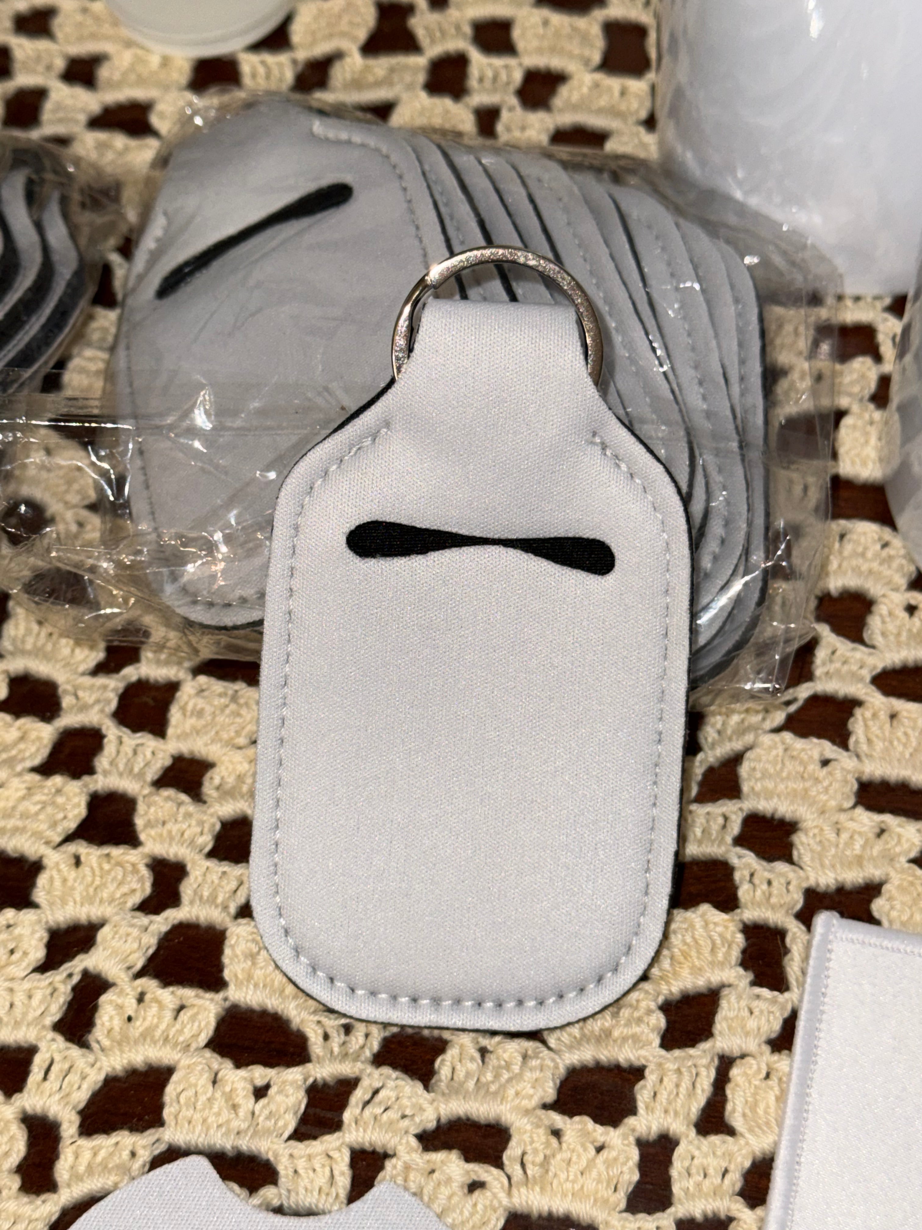 Blank Hand Sanitizer Holder Keychain Fob