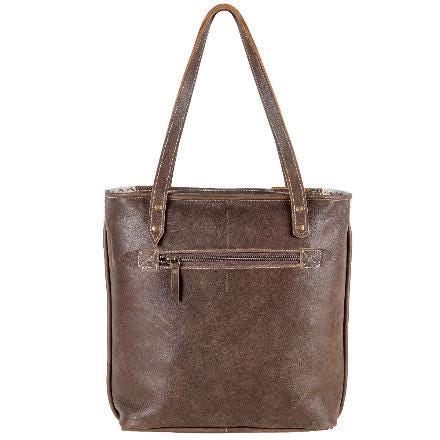 Sixtease Silver Cowhide Leather Hairon Tote Bag Purse