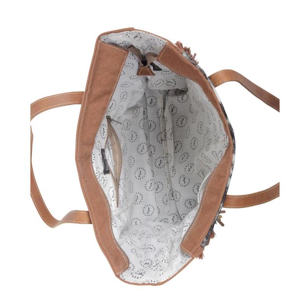 Myra Bag Oakly Specks Canvas and Hairon Tote Shoulder Bag