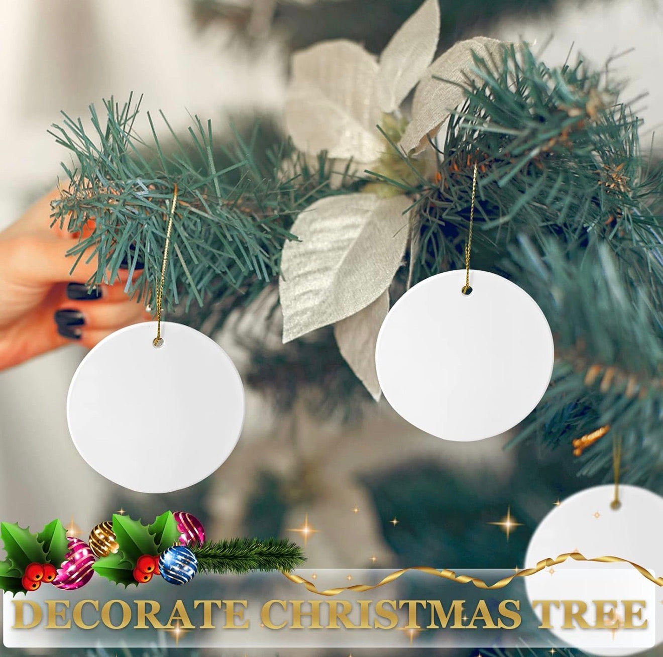 Blank Ceramic Ornaments