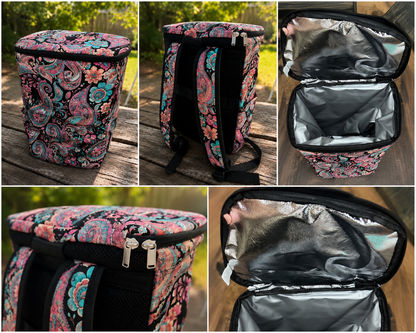 MIDNIGHT PAISLEY Cooler Backpack