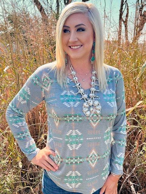 Alamo Heights Gray Top - Graced By The South