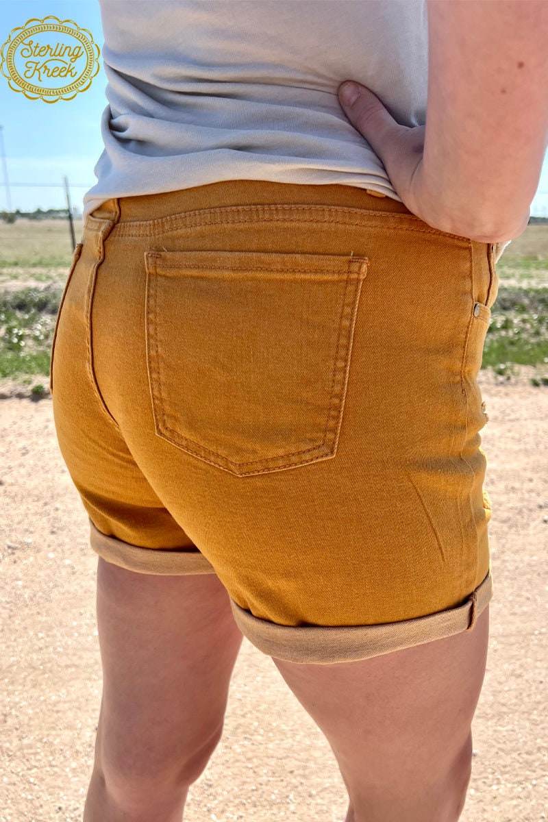 Tennessee Walking Shorts by Sterling Kreek Mustard - Graced By The South