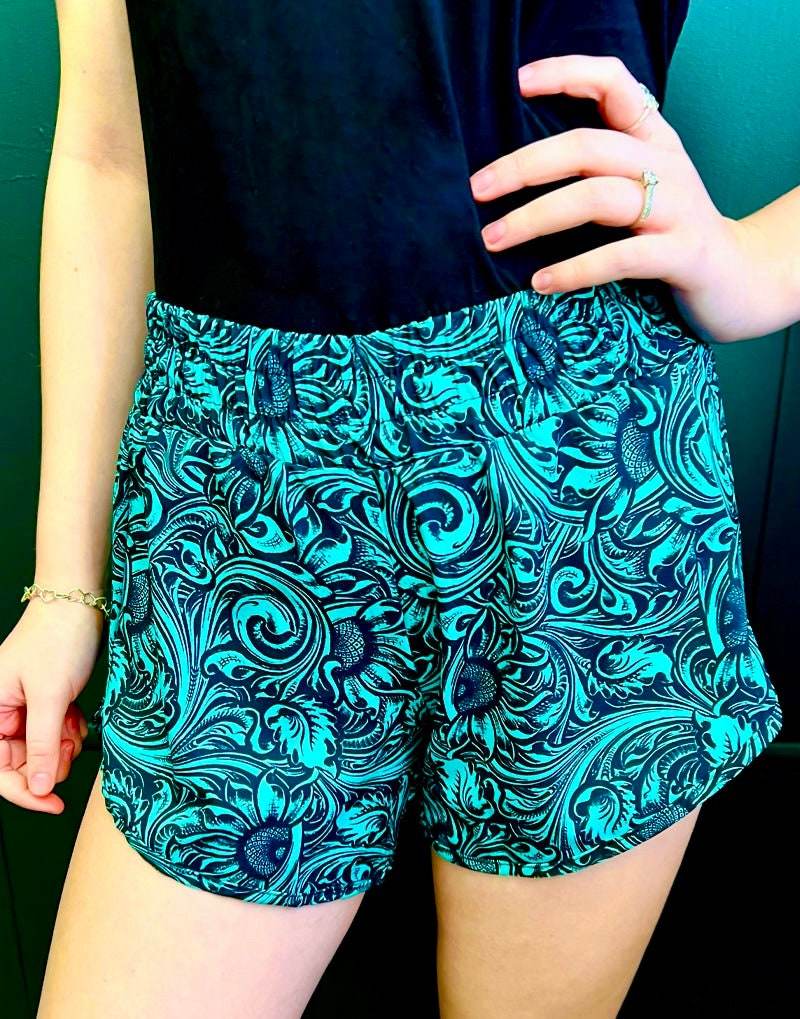 Sheridan Shorts Turquoise - Graced By The South