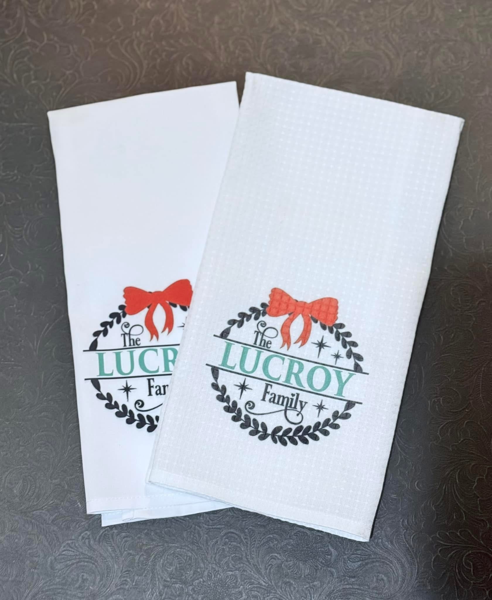 Blank Tea Towels for personalizing