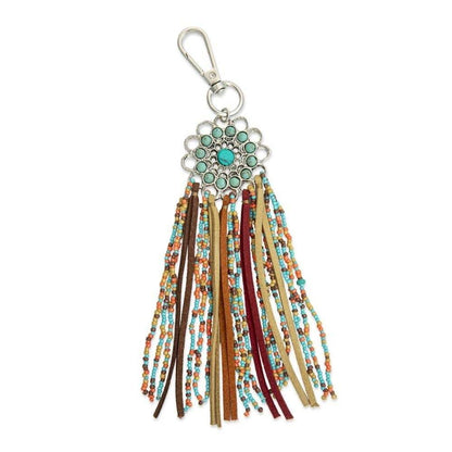My Dreamcatcher Leather Fringe Key Fob Myra Bag - Graced By The South