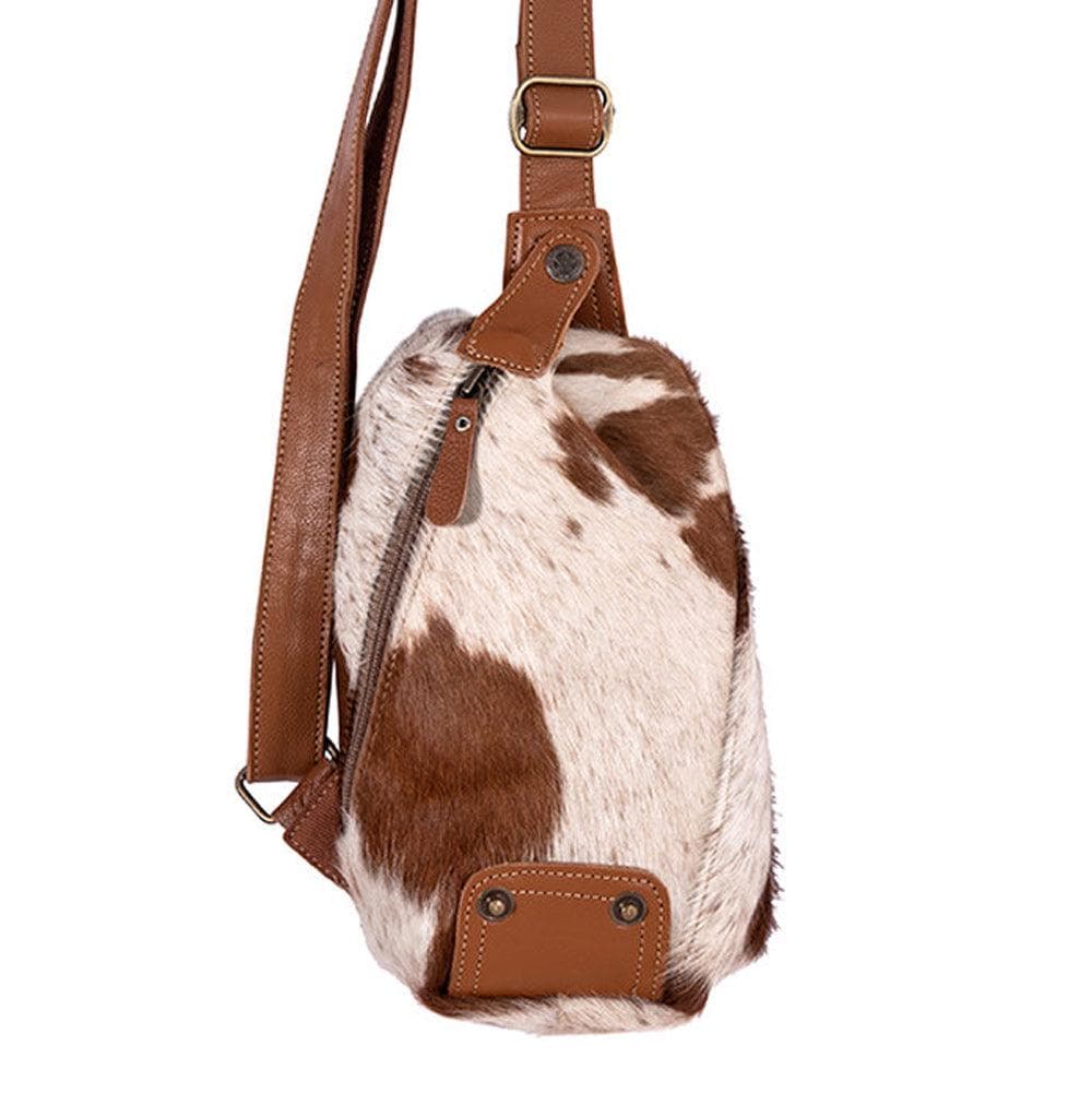 Myra Bag Robnette Ranch Fanny Pack Sling Carmel and White