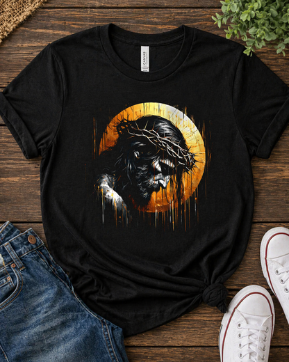 Jesus Crown of Thorns Shirt, Christian Graphic Tee, Faith Based Shirt, Religious T-Shirt, Easter Shirt, Jesus Portrait Tee, Spiritual Gift