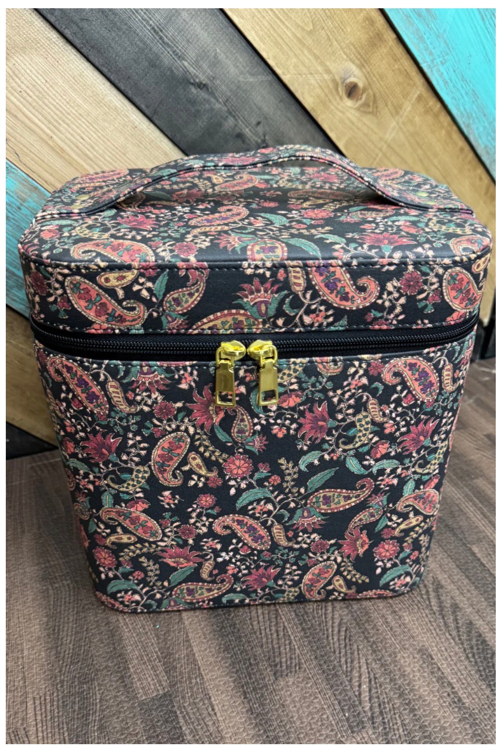 Paisley and WildCaddy Box Makeup Kaboodle Caboodle Case Jewelry Box by Sterling Kreek
