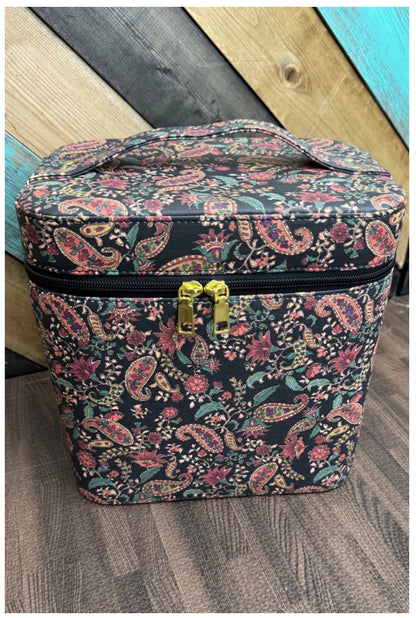 Paisley and WildCaddy Box Makeup Kaboodle Caboodle Case Jewelry Box by Sterling Kreek