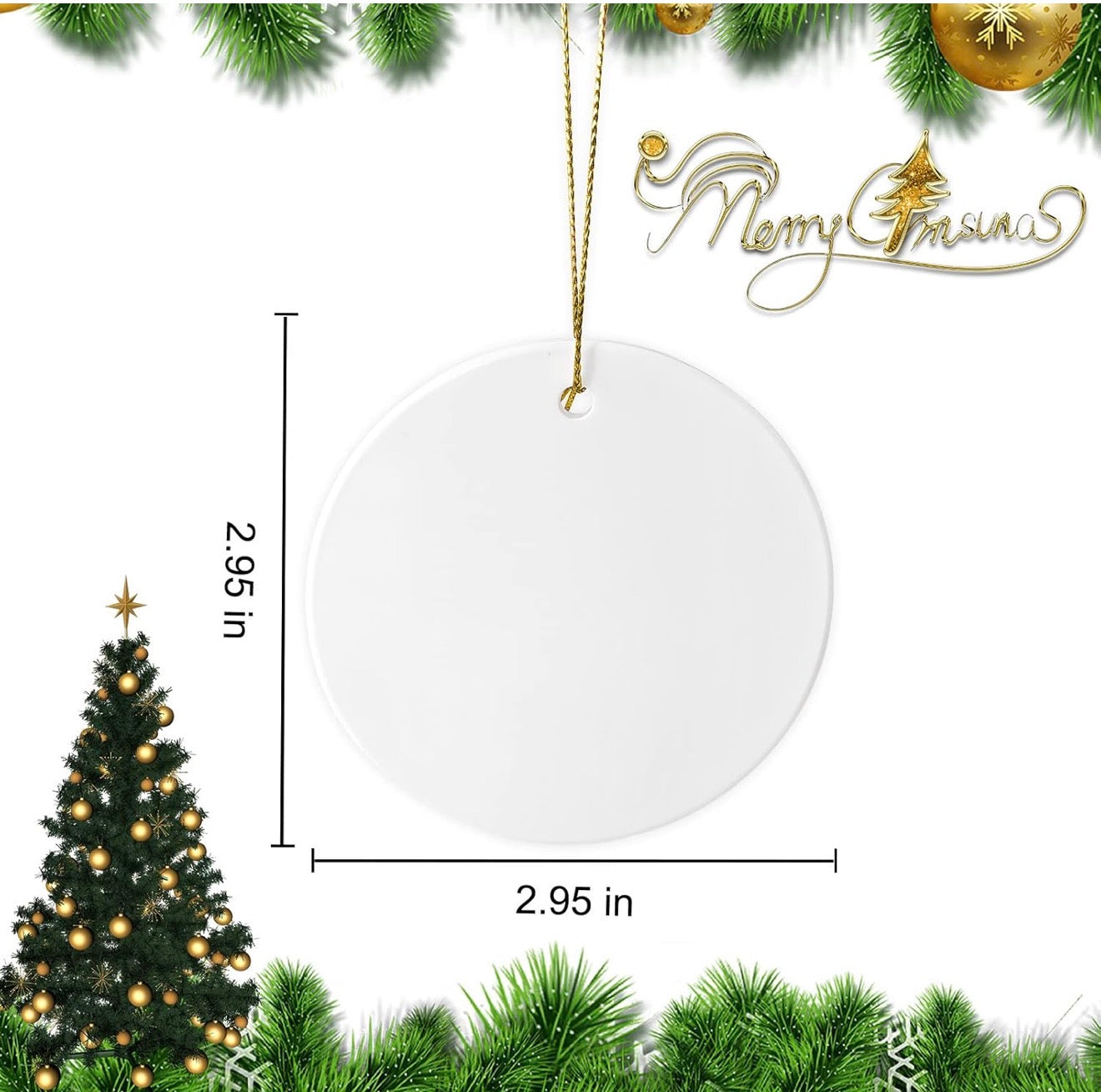 Blank Ceramic Ornaments