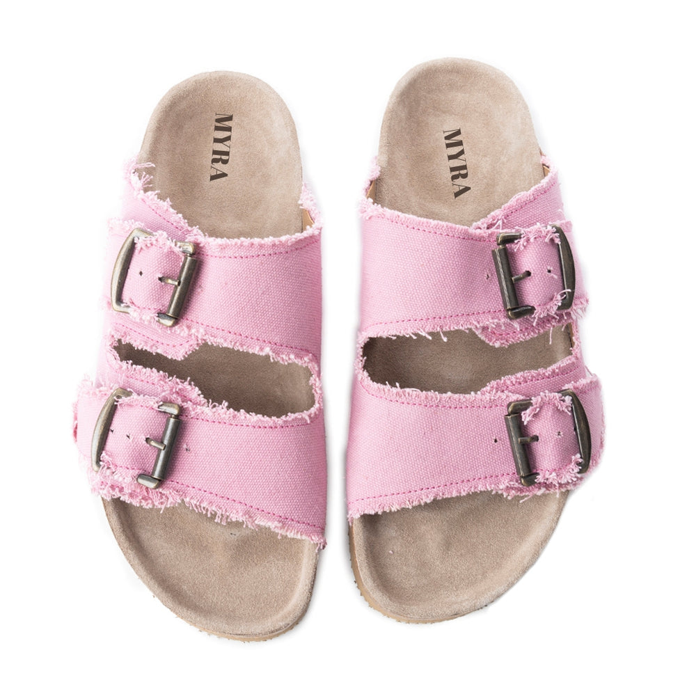 Desert Primrose Sandals In Pink Myra Bag Sandals Slip On