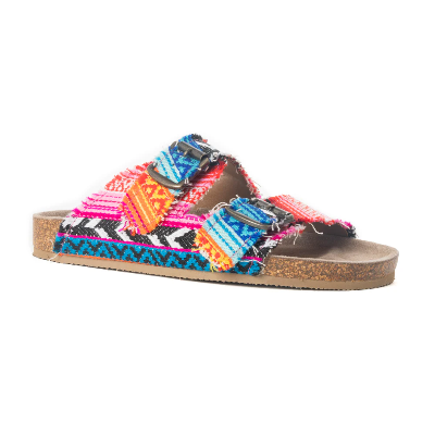 Ridge Denim Sandals In Multicolor Myra Bag Sandals Slip On