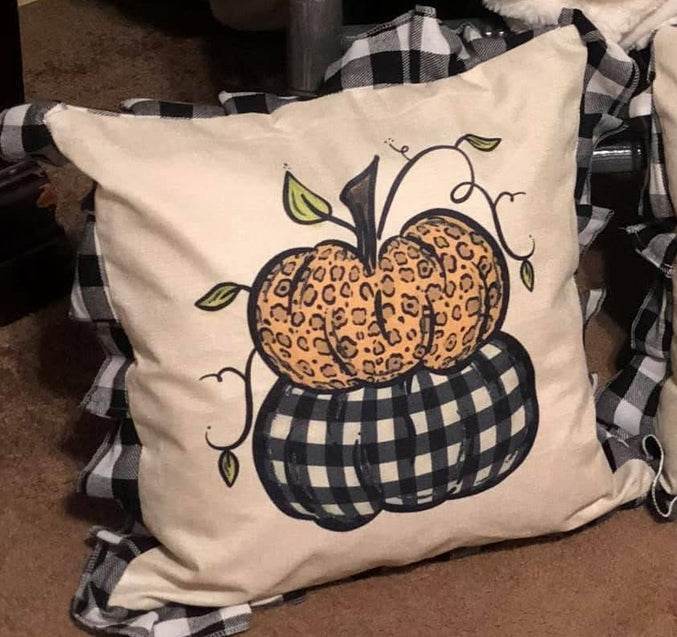 Fresh Pumpkin Patch Throw Pillows - Graced By The South