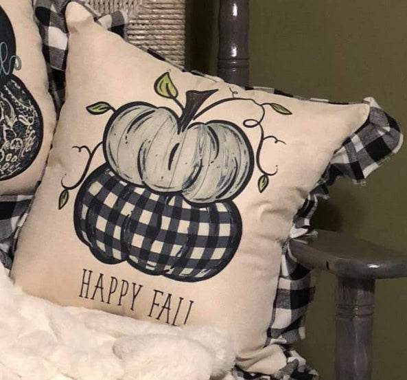 Fresh Pumpkin Patch Throw Pillows - Graced By The South