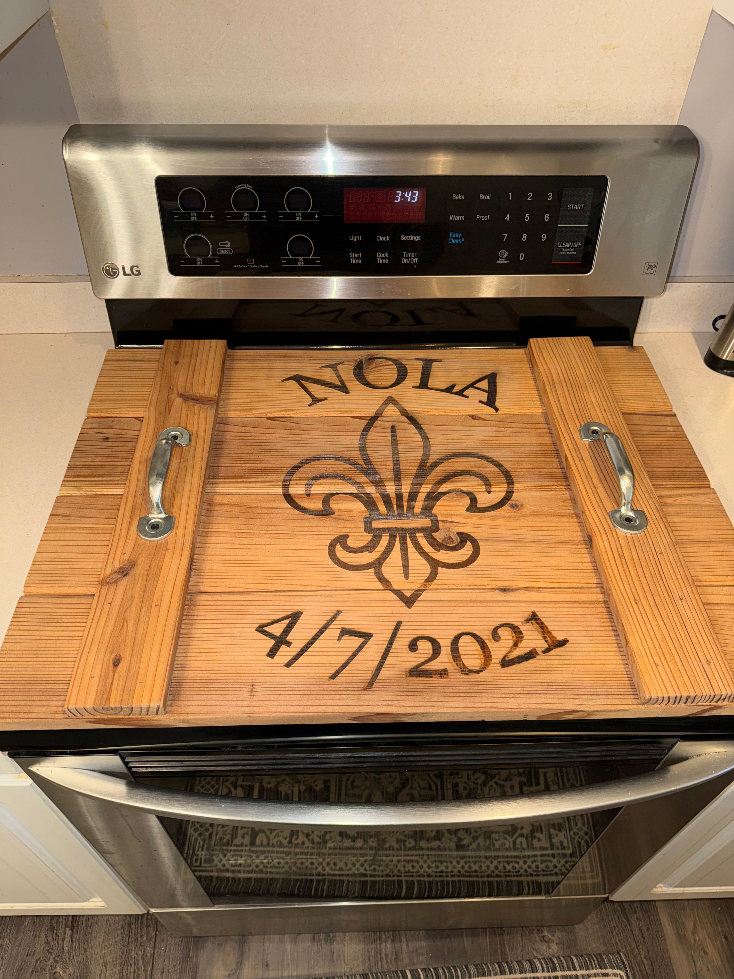 Handmade Stove Top Cover, Oven Cover, Serving Tray, Noodle Board