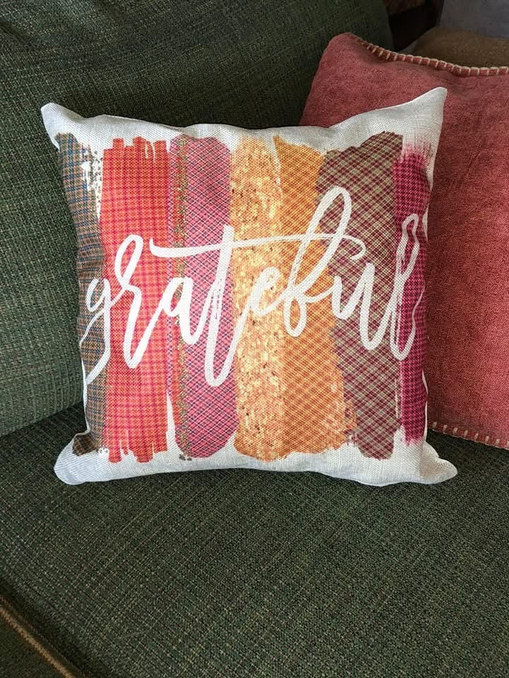 Grateful , Thankful and Blessed Pillow Covers