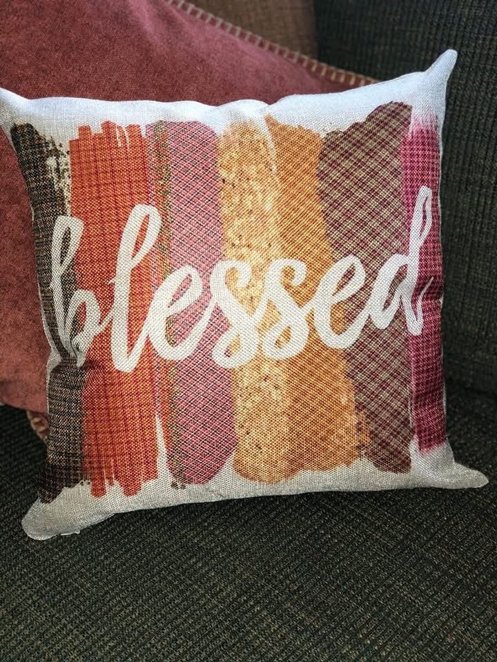 Grateful , Thankful and Blessed Pillow Covers